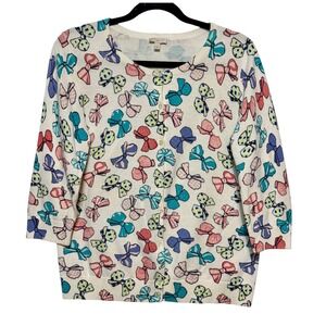 Talbots Petites Bowcore Womens Size PL Coquette Vanilla Girl Y2K Indie Whimsical